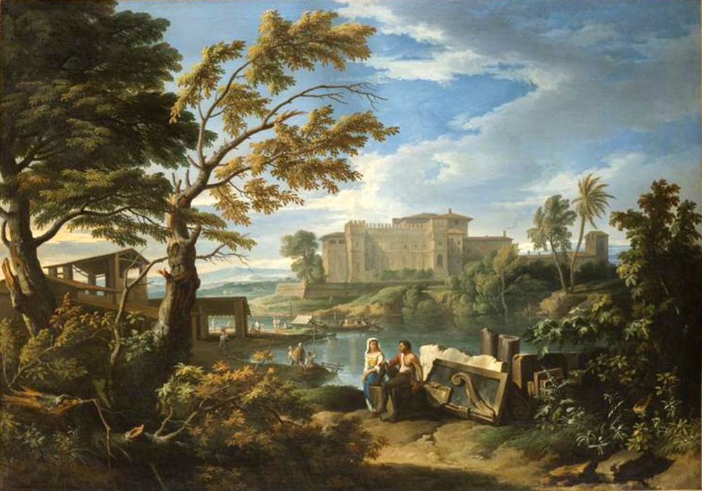 landscape with the belvedere courtyard of the vatican 
